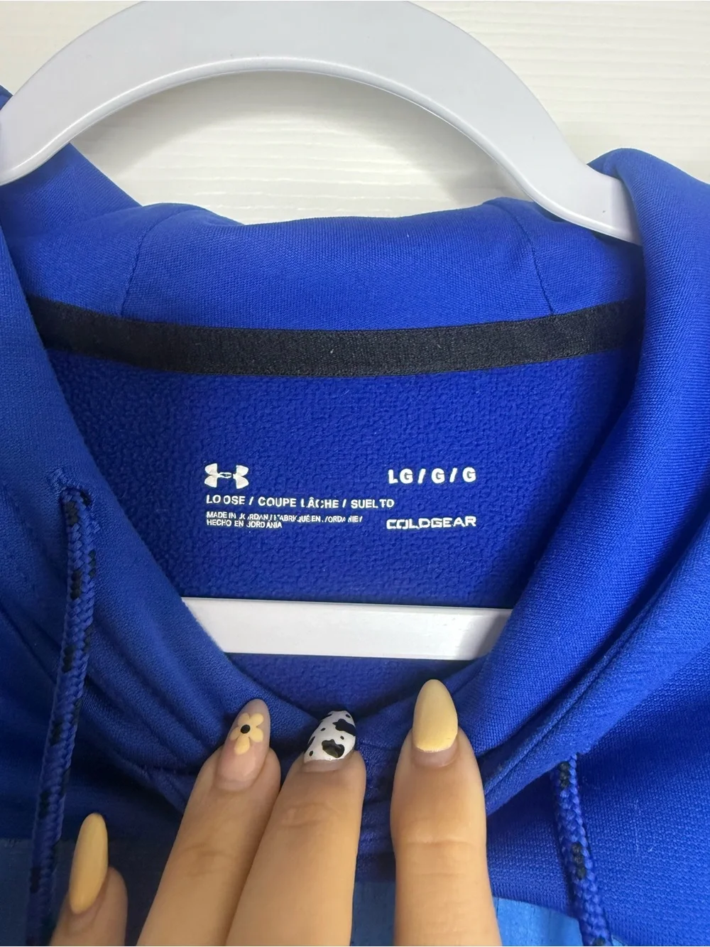 Under Armour COLDGEAR Blue Graphic Hoodie – Size L